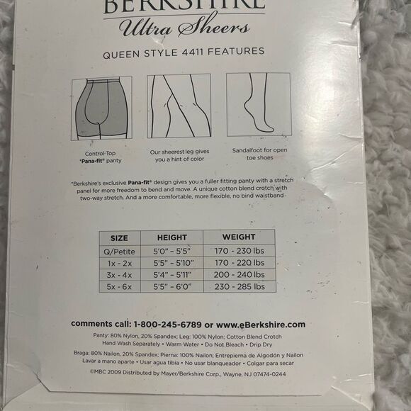 New Plus size Berkshire Ultra Sheers in Light Beige size 1X-2X . - Picture 5 of 8